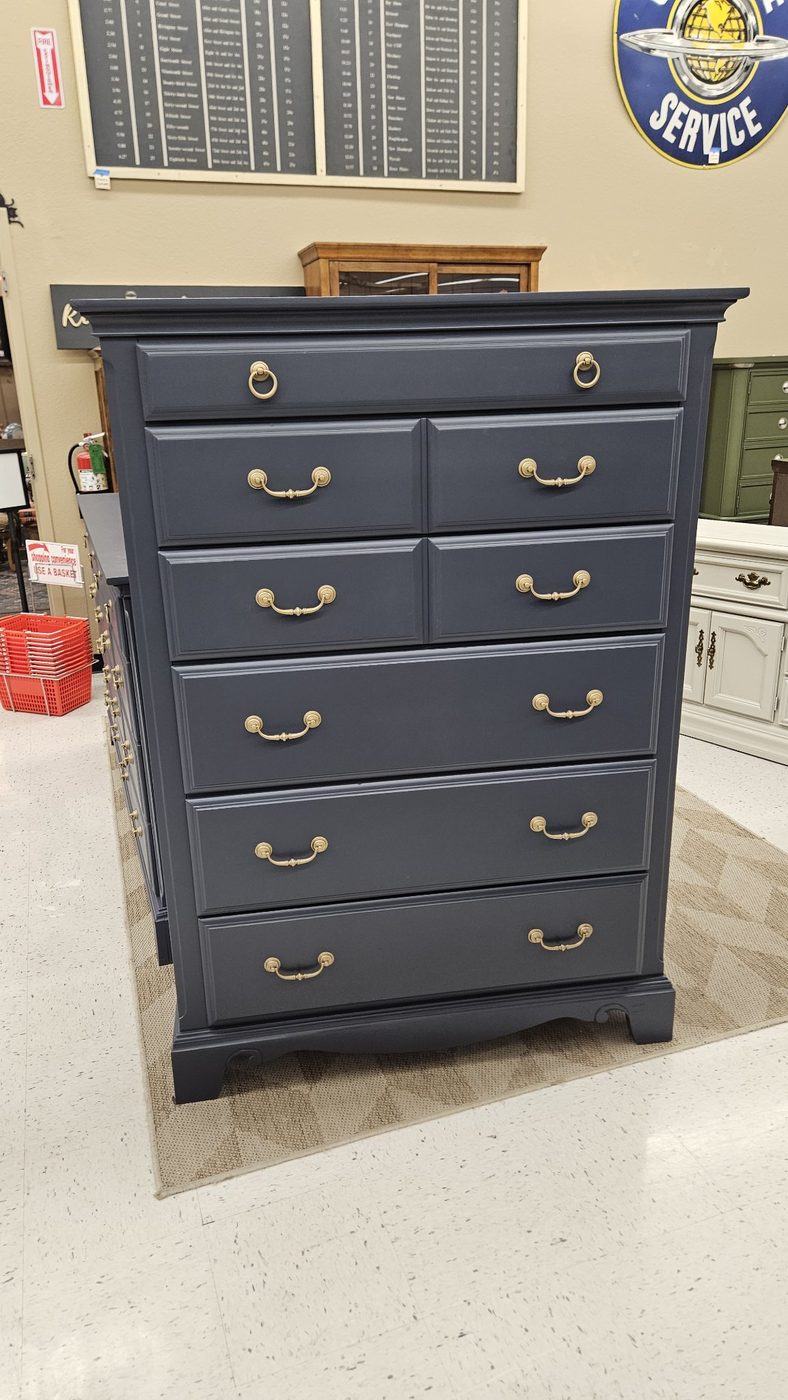 Navy 6-Drawer Tall Boy Dresser — photo 1 of 6